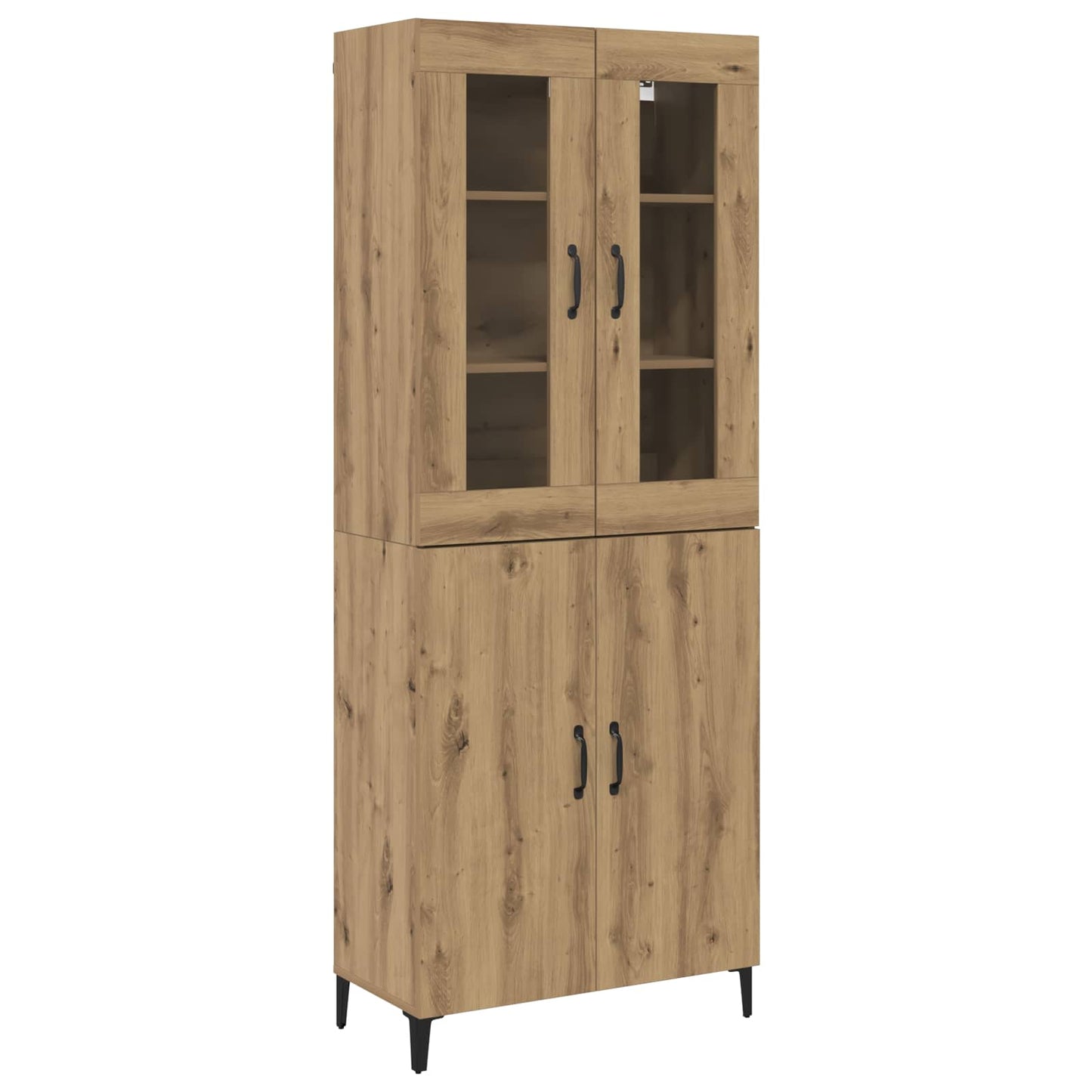 vidaXL Highboard 2 pcs Artisan Oak Επεξεργασμένο ξύλο