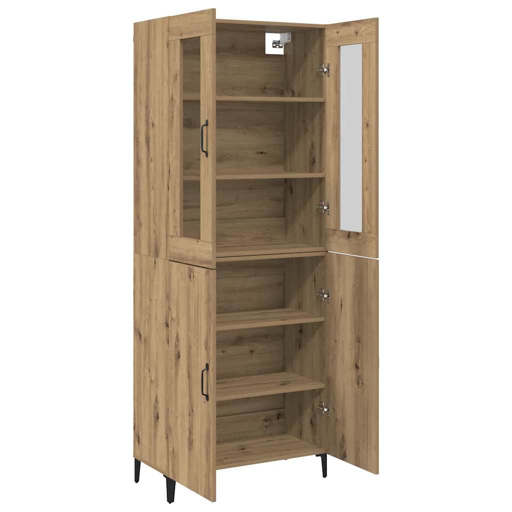vidaXL Highboard 2 pcs artisan δρυς 69.5 x 34 x 180 εκ.