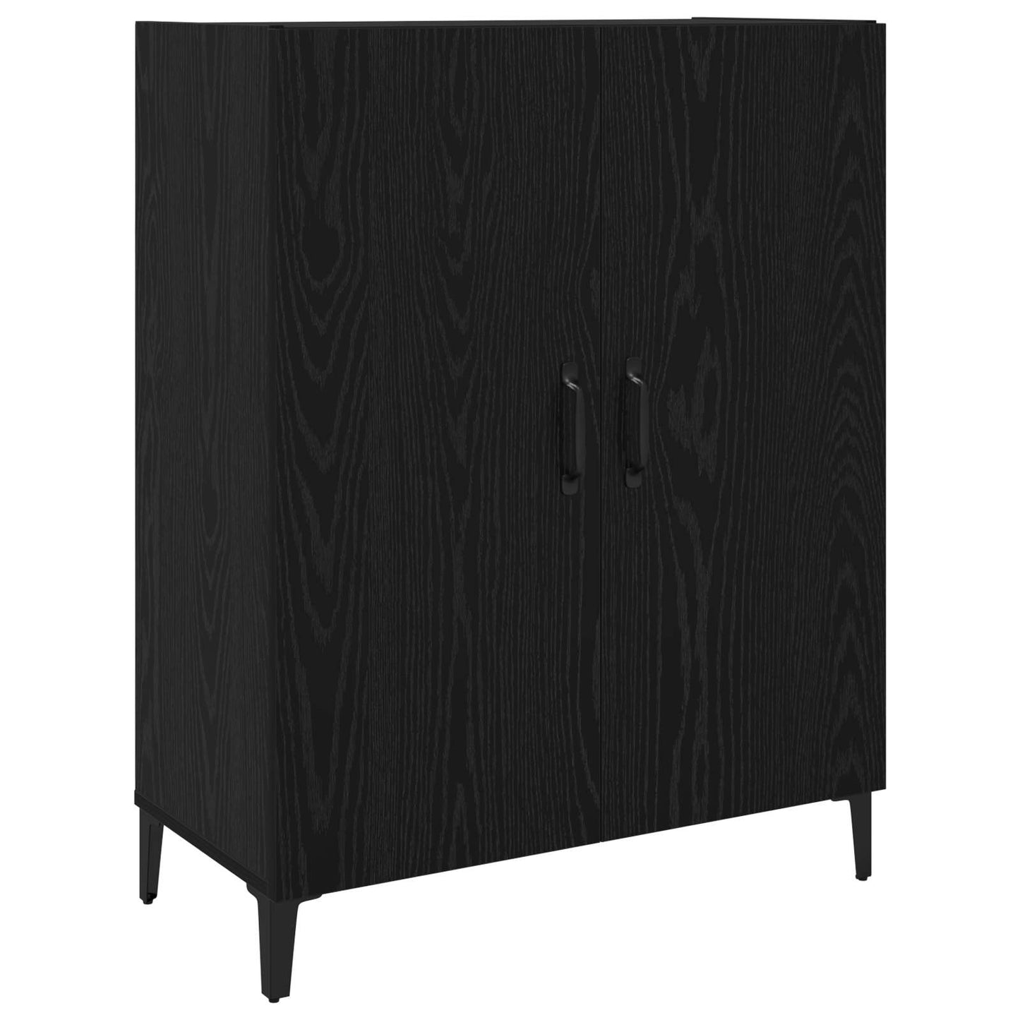 vidaXL Highboard 2 pcs Μαύρη Οξυά Επεξεργασμένο ξύλο