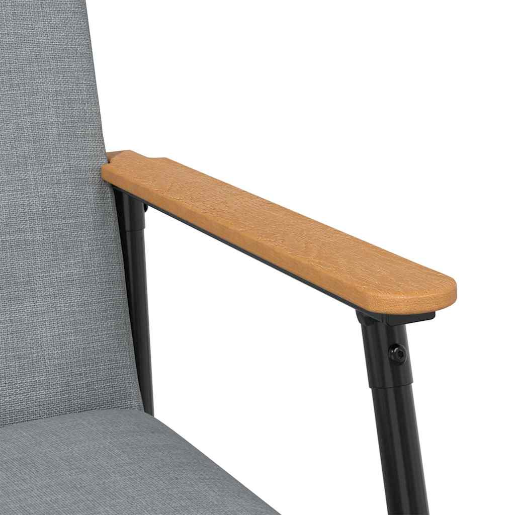 vidaXL Πολυθρόνα Ανοιχτό γκρι 59 x 75 x 78 εκ ύφασμα