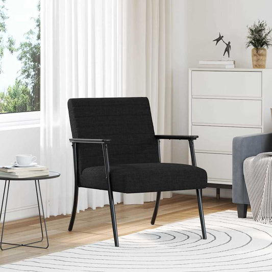 vidaXL Πολυθρόνα Μαύρο 59 x 75 x 78 εκ ύφασμα