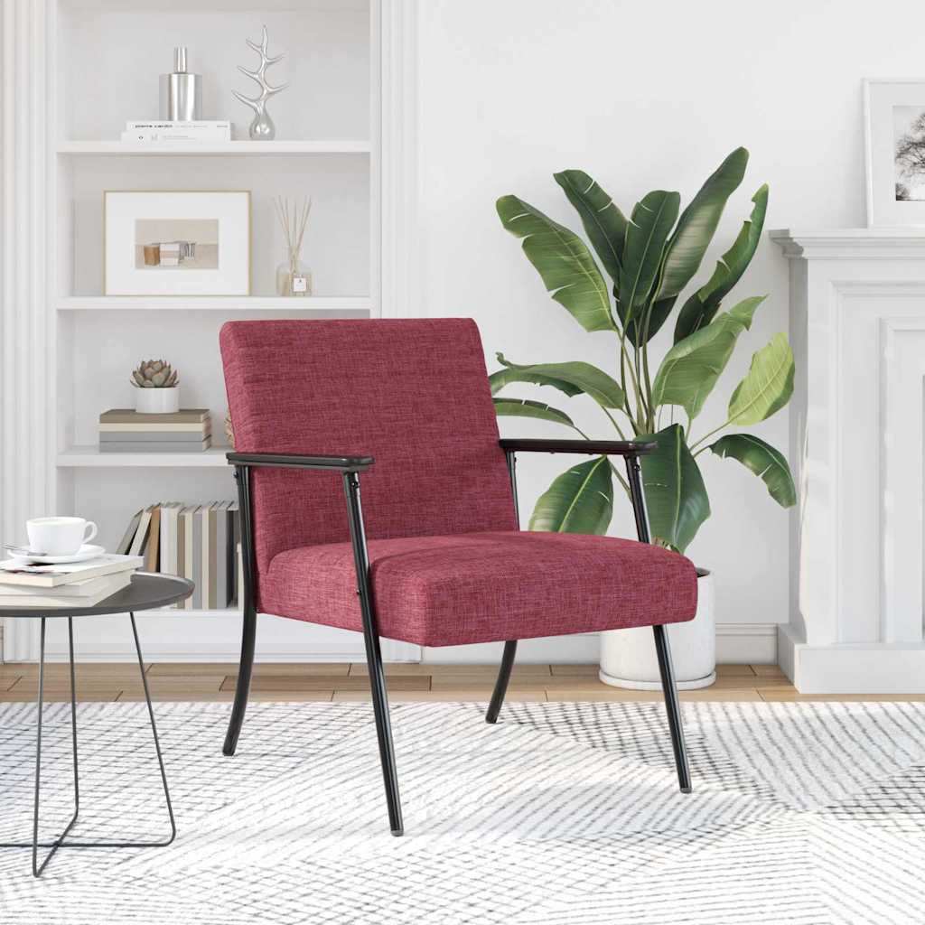 vidaXL Πολυθρόνα Κόκκινο 59 x 75 x 78 εκ ύφασμα