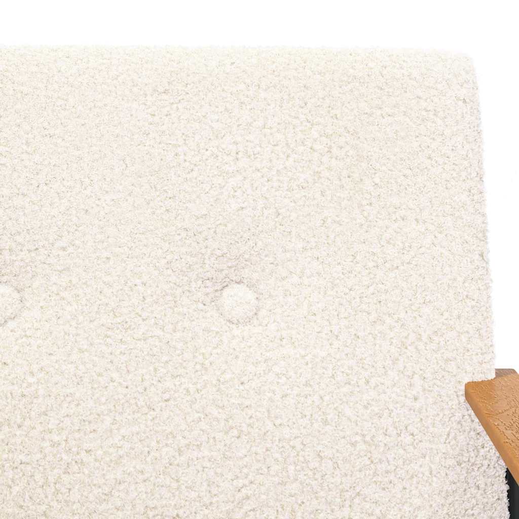 vidaXL Πολυθρόνα Κρεμ 59 x 75 x 78 εκ Κάλαθος ύφασμα με σγουρή υφή