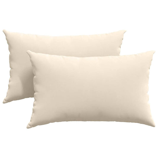 vidaXL Μαξιλάρι Καναπέ 2 pcs Μπεζ 50 x 30 cm ύφασμα