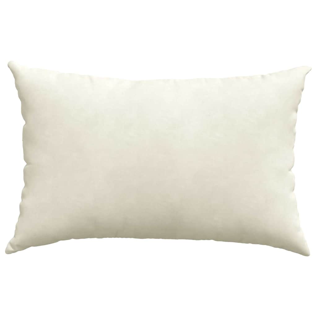 vidaXL Μαξιλάρι Καναπέ 2 pcs Κρεμ 60 x 40 cm Υφασμάτινο Κορντουρά