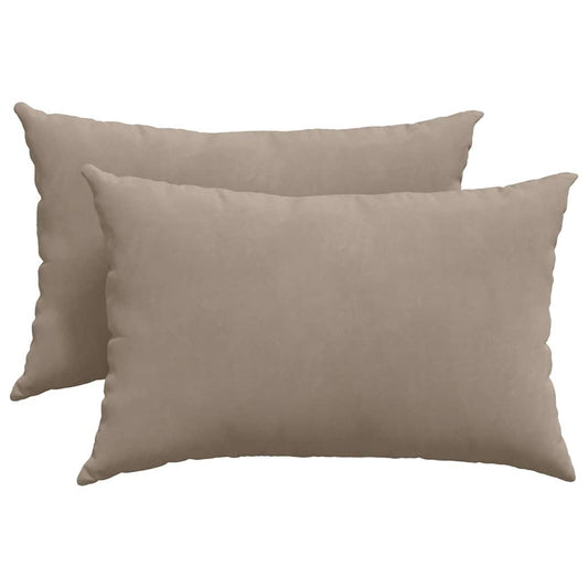 vidaXL Μαξιλάρι Καναπέ 2 pcs Taupe 60 x 40 cm ύφασμα