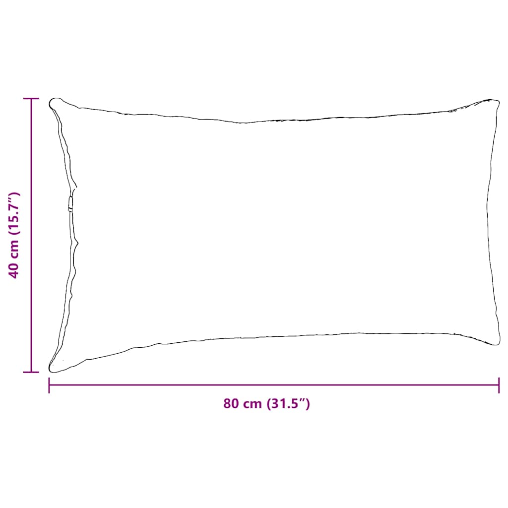 vidaXL Μαξιλάρι Καναπέ 2 pcs Κίτρινο 80 x 40 cm Υφασμάτινο Κορντουρά