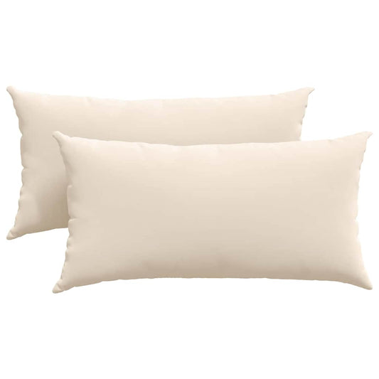 vidaXL Μαξιλάρι Καναπέ 2 pcs Μπεζ 80 x 40 cm ύφασμα