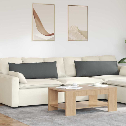 vidaXL Μαξιλάρι Καναπέ 2 pcs Σκούρο Γκρι 120 x 40 cm ύφασμα