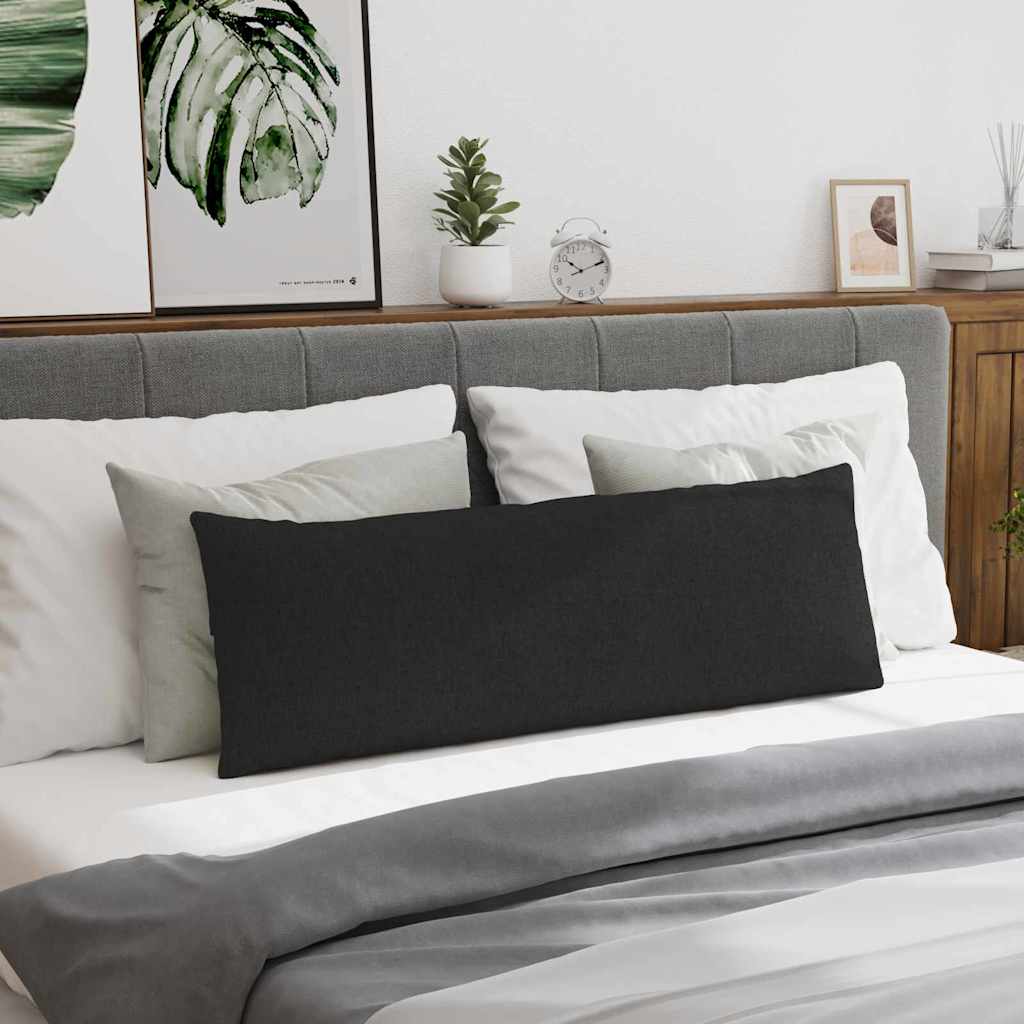 vidaXL Μαξιλάρι Καναπέ 2 pcs Μαύρο 120 x 40 cm ύφασμα