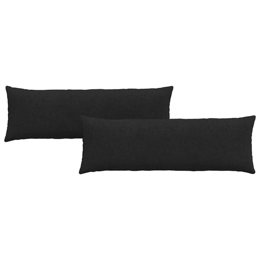 vidaXL Μαξιλάρι Καναπέ 2 pcs Μαύρο 120 x 40 cm ύφασμα