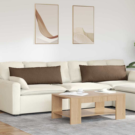 vidaXL Μαξιλάρι Καναπέ 2 pcs Καφέ 120 x 40 cm ύφασμα