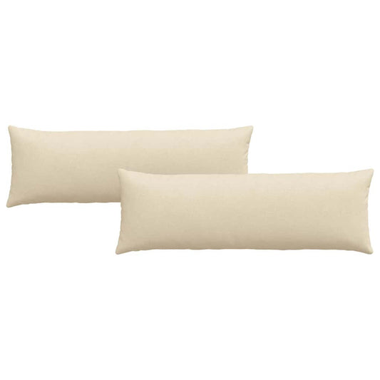 vidaXL Μαξιλάρι Καναπέ 2 pcs Κρεμ 120 x 40 cm ύφασμα