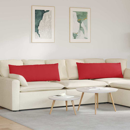 vidaXL Μαξιλάρι Καναπέ 2 pcs Κόκκινο 120 x 40 cm ύφασμα