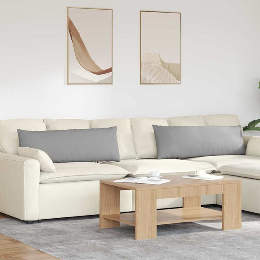vidaXL Μαξιλάρι Καναπέ 2 pcs Γκρι 120 x 40 cm ύφασμα