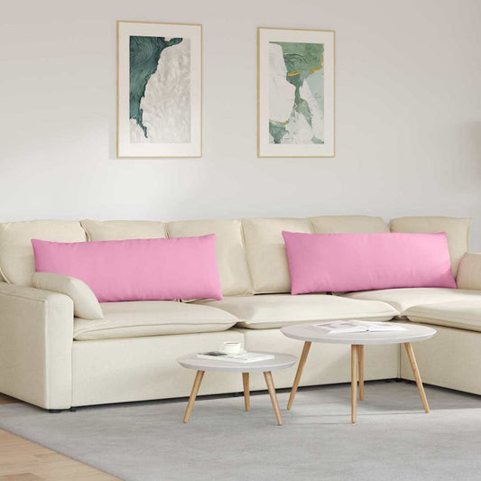 vidaXL Μαξιλάρι Καναπέ 2 pcs Ροζ 120 x 40 cm ύφασμα