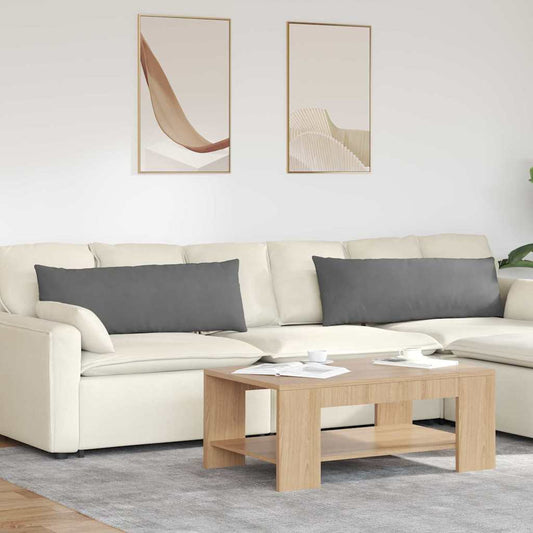 vidaXL Μαξιλάρι Καναπέ 2 pcs Σκούρο Γκρι 120 x 40 cm ύφασμα