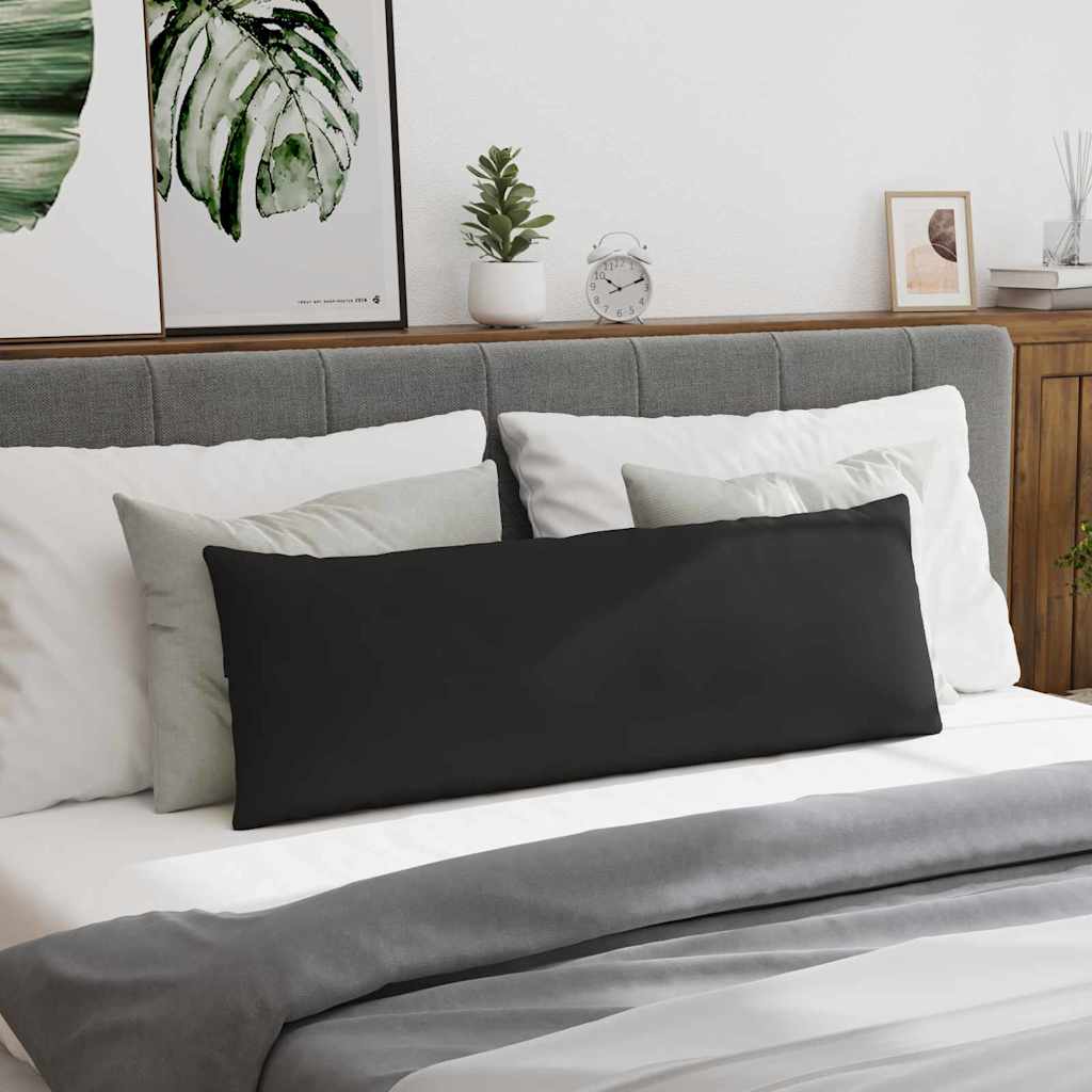 vidaXL Μαξιλάρι Καναπέ 2 pcs Μαύρο 120 x 40 cm ύφασμα