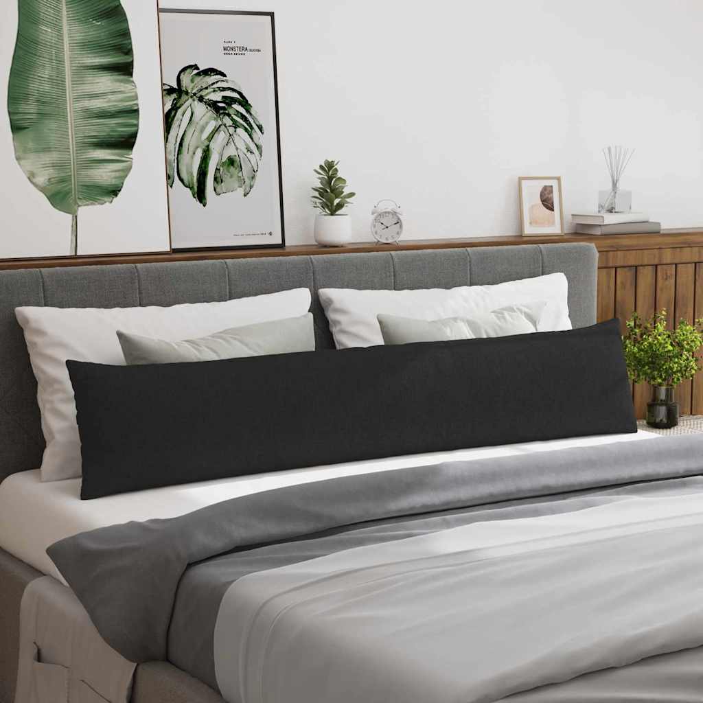 vidaXL Μαξιλάρι Καναπέ 2 pcs Μαύρο 200 x 40 εκ. ύφασμα