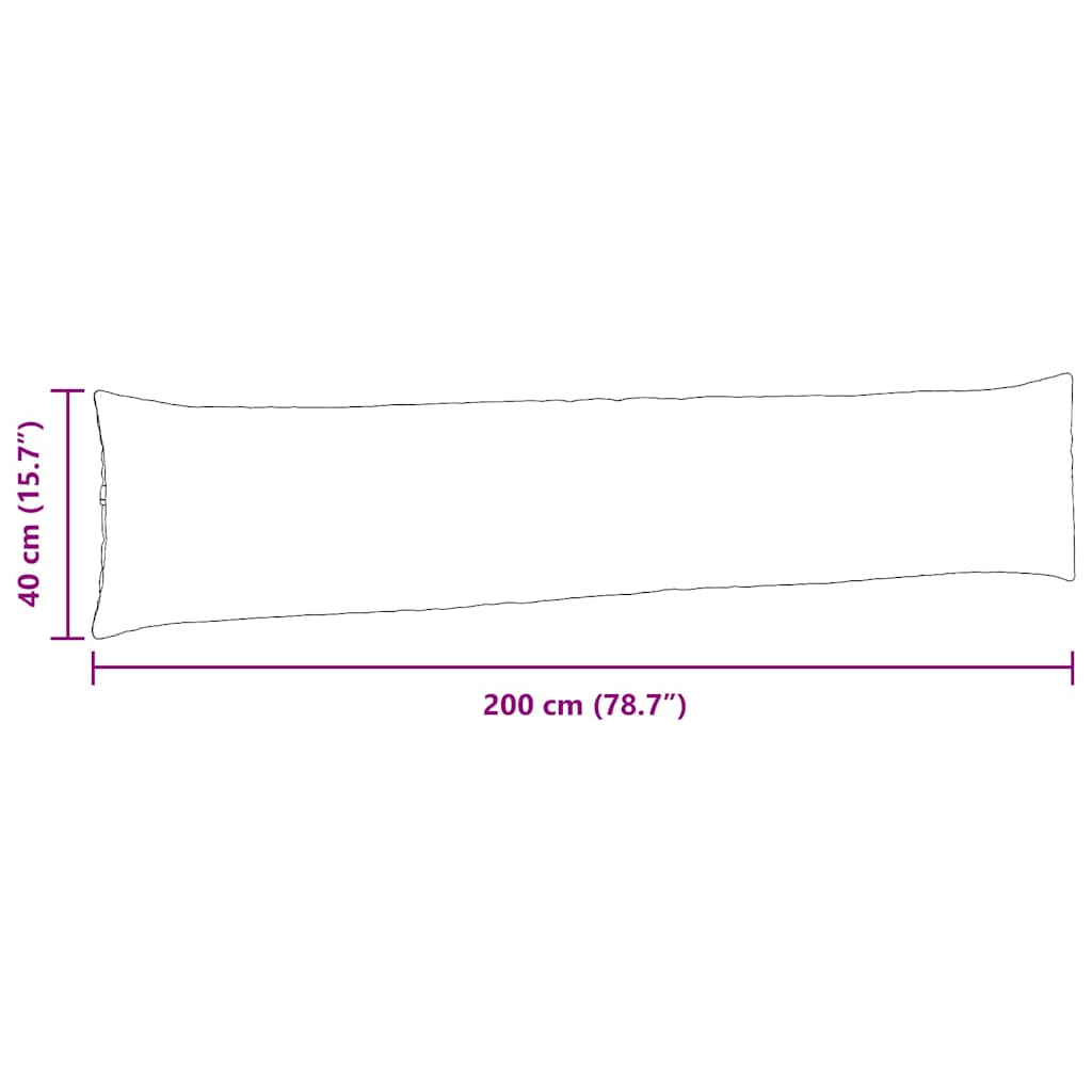 vidaXL Μαξιλάρι Καναπέ 2 pcs Καφέ 200 x 40 εκ. ύφασμα