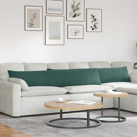 vidaXL Μαξιλάρι Καναπέ 2 pcs Σκούρο πράσινο 200 x 40 εκ.