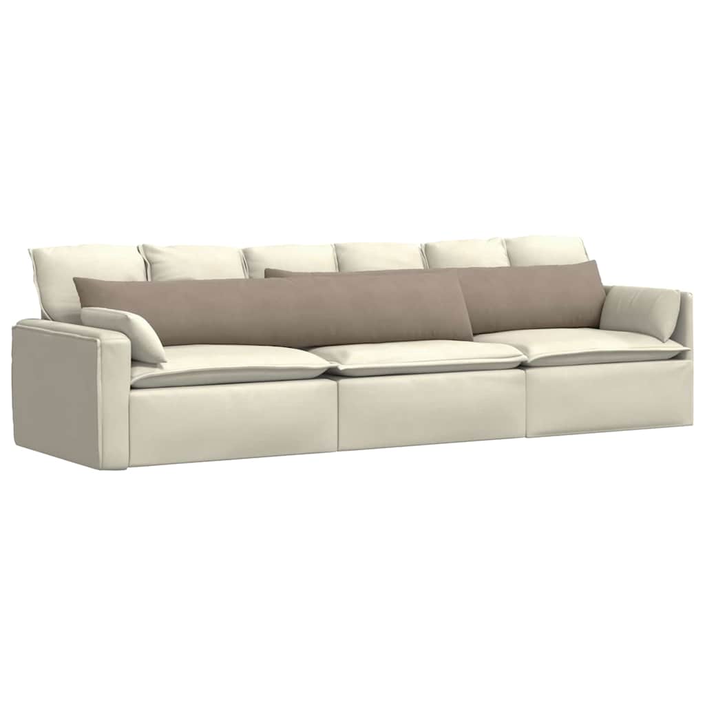 vidaXL Μαξιλάρι Καναπέ 2 pcs Taupe 200 x 40 εκ. ύφασμα