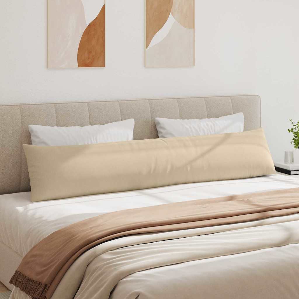 vidaXL Μαξιλάρι Καναπέ 2 pcs Κρεμ 200 x 40 εκ. ύφασμα