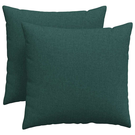 vidaXL Μαξιλάρι Καναπέ 2 pcs Σκούρο Πράσινο 45 x 45 cm ύφασμα