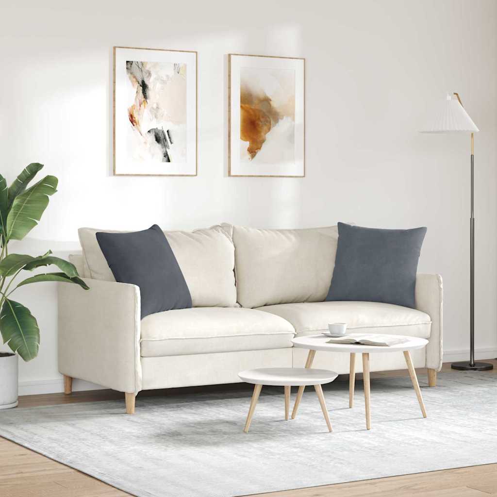 vidaXL Μαξιλάρι Καναπέ 2 pcs Σκούρο Γκρι 50 x 50 cm