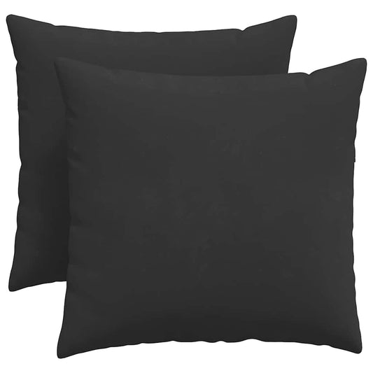 vidaXL Μαξιλάρι Καναπέ 2 pcs Μαύρο 50 x 50 cm ύφασμα