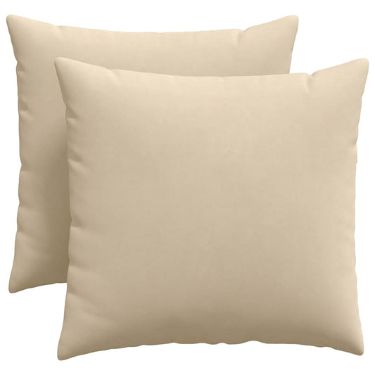 vidaXL Μαξιλάρι Καναπέ 2 pcs Κρεμ 50 x 50 cm ύφασμα