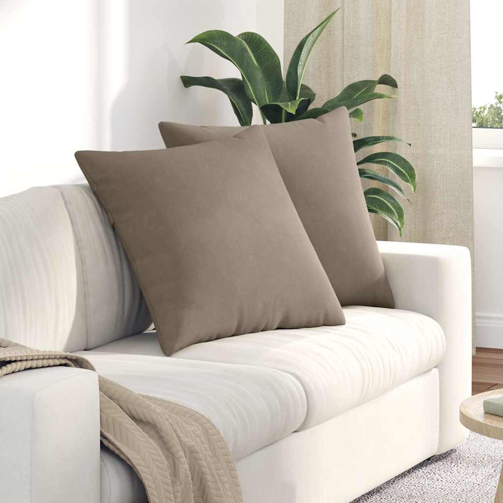 vidaXL Μαξιλάρι Καναπέ 2 pcs Taupe 60 x 60 cm ύφασμα