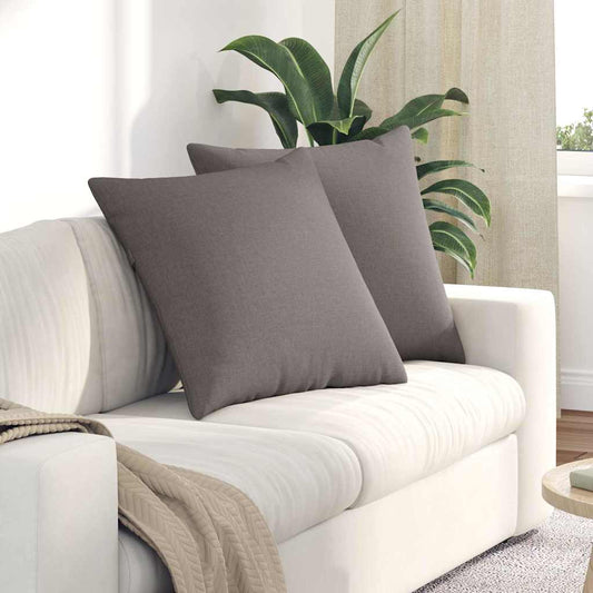 vidaXL Μαξιλάρι Καναπέ 2 pcs Taupe 80 x 80 cm ύφασμα