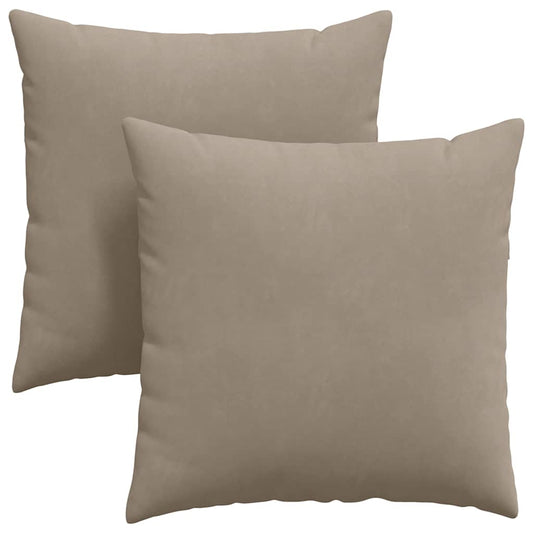 vidaXL Μαξιλάρι Καναπέ 2 pcs Taupe 80 x 80 cm ύφασμα