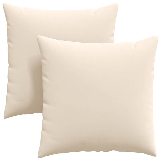 vidaXL Μαξιλάρι Καναπέ 2 pcs Μπεζ 80 x 80 cm ύφασμα