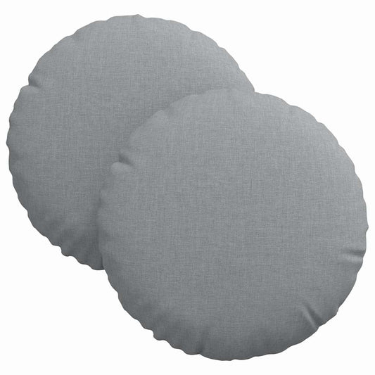 vidaXL Μαξιλάρια καθισμάτων 2 pcs Ανοιχτό γκρι Ø30 x 13 εκ ύφασμα