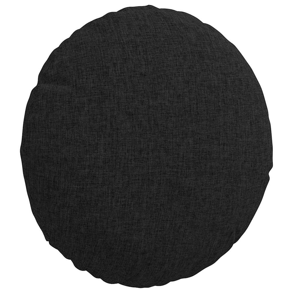 vidaXL Μαξιλάρια καθισμάτων 2 pcs Μαύρο Ø30 x 13 εκ ύφασμα