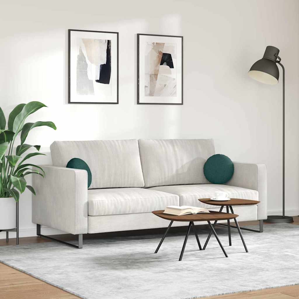 vidaXL Μαξιλάρια καθισμάτων 2 pcs Σκούρο Πράσινο Ø30 x 13 εκ ύφασμα