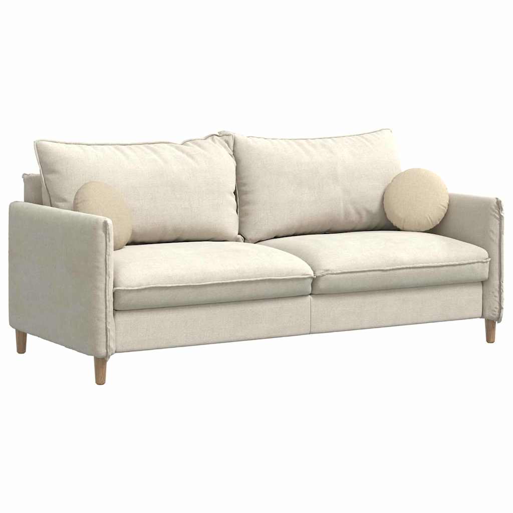 vidaXL Μαξιλάρια καθισμάτων 2 pcs Κρεμ Ø30 x 13 εκ ύφασμα