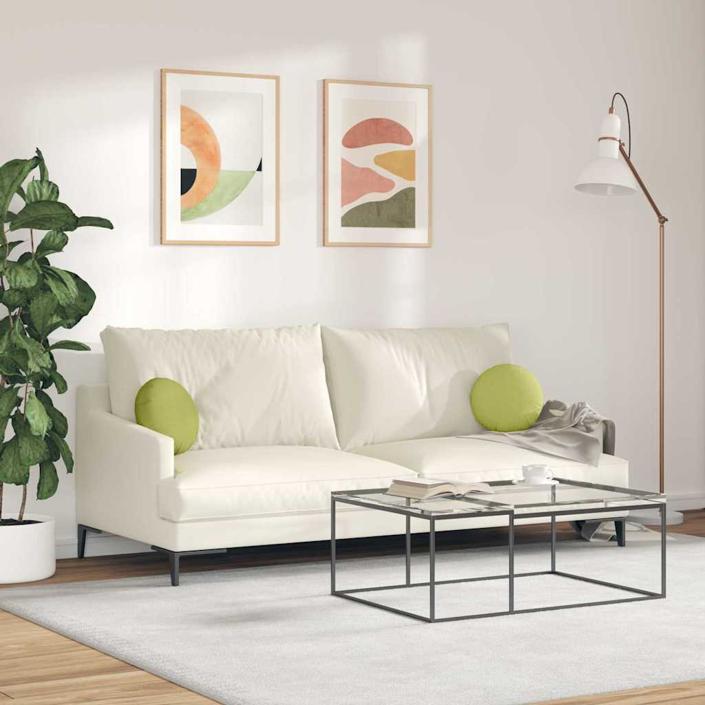 vidaXL Μαξιλάρια καθισμάτων 2 pcs Ανοιχτό Πράσινο Ø30 x 13 εκ ύφασμα