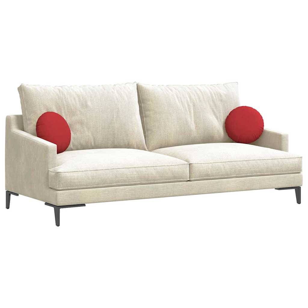 vidaXL Μαξιλάρια καθισμάτων 2 pcs Κόκκινο Ø30 x 13 εκ ύφασμα