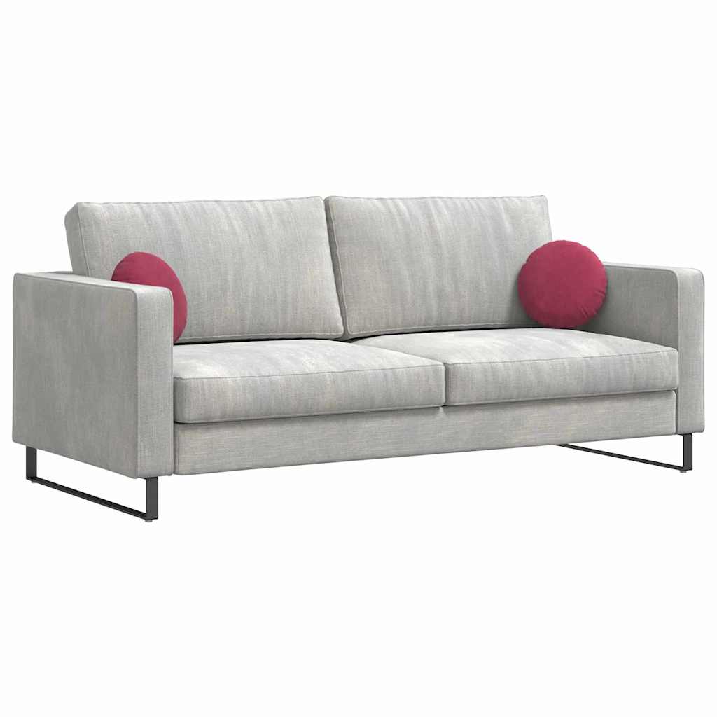 vidaXL Μαξιλάρια καθισμάτων 2 pcs Κόκκινο Ø 40 x 13 εκ. Βελούδο