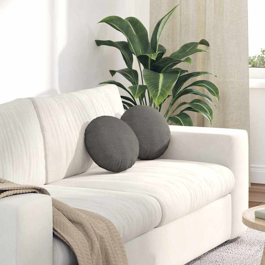 vidaXL Μαξιλάρια καθισμάτων 2 pcs Ανοιχτό γκρι Ø 30 cm