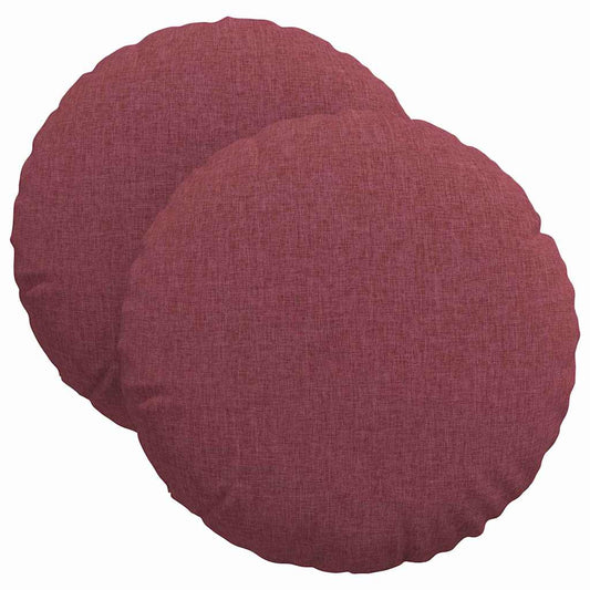 vidaXL Μαξιλάρια καθισμάτων 2 pcs Κόκκινο Ø40 x 13 εκ ύφασμα
