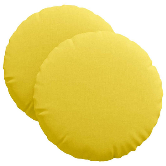 vidaXL Μαξιλάρια καθισμάτων 2 pcs Απαλό Κίτρινο Ø40 x 13 εκ ύφασμα