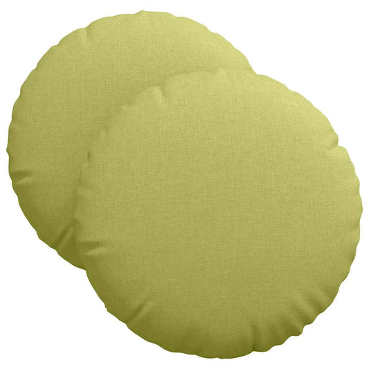 vidaXL Μαξιλάρια καθισμάτων 2 pcs Ανοιχτό Πράσινο Ø40 x 13 εκ ύφασμα