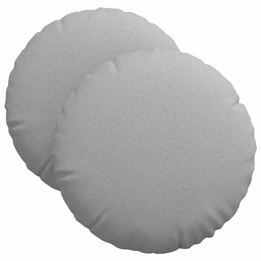 vidaXL Μαξιλάρια καθισμάτων 2 pcs Σκίουρος Γκρί Ø40 x 13 εκ ύφασμα