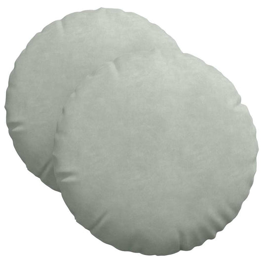 vidaXL Μαξιλάρια καθισμάτων 2 pcs Ανοιχτό γκρι Ø 40 x 13 εκ. Βελούδο