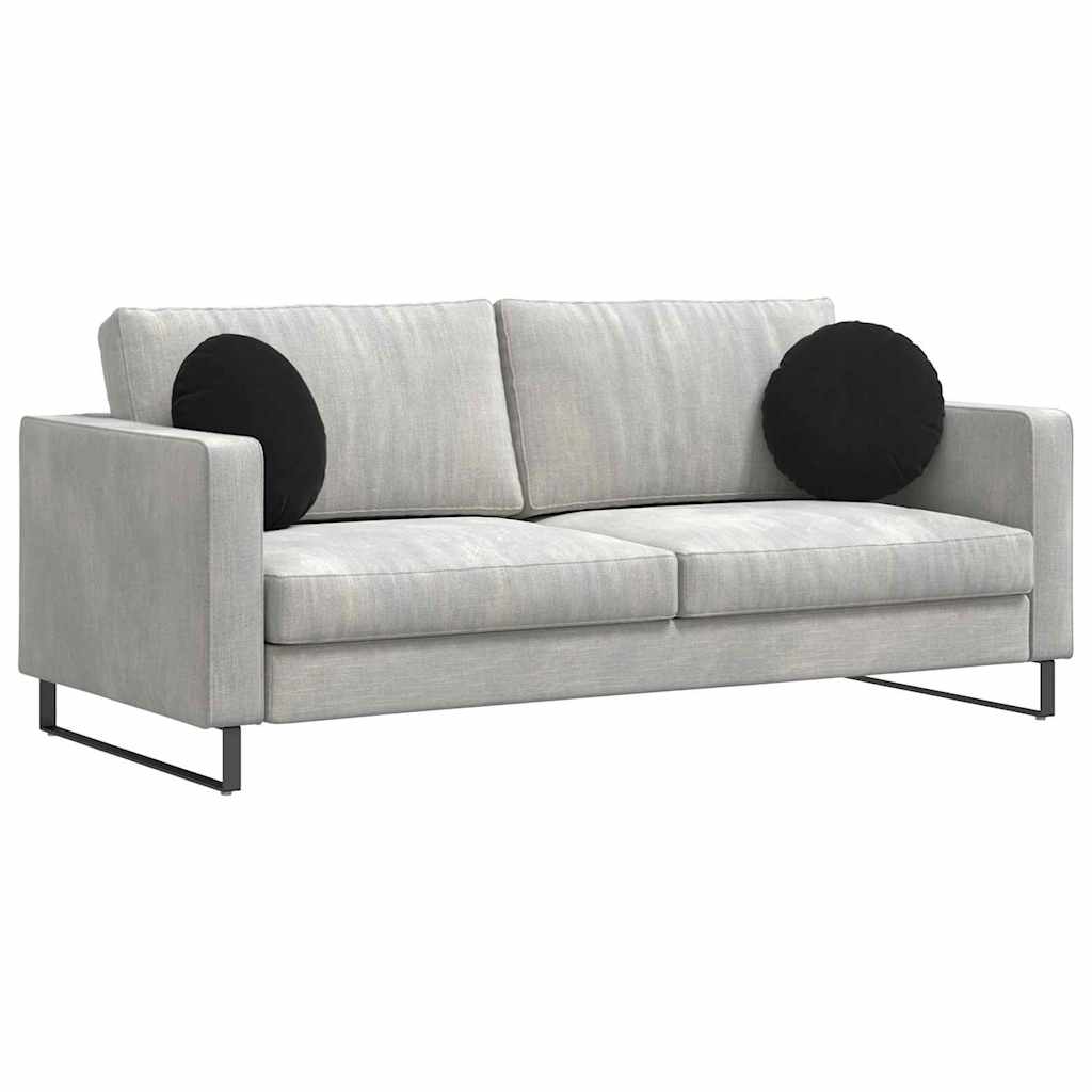 vidaXL Μαξιλάρια καθισμάτων 2 pcs Μαύρο Ø 40 x 13 εκ. Βελούδο