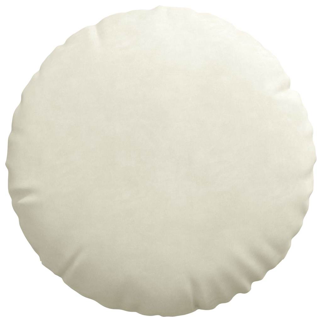 vidaXL Μαξιλάρια καθισμάτων 2 pcs Κρεμ Ø 40 x 13 εκ. Βελούδο